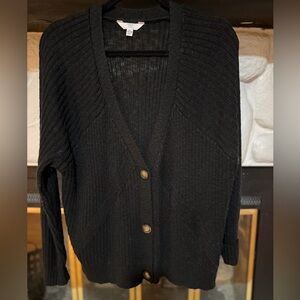 Time and Tru Black Cardigan Sweater
